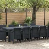 Vidaxl Komplet za jedilnico v vrtu 13 pcs Antracit Plastika
