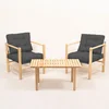 Hanah Home Baštenski set sto i 2 stolice MYG02, Antracit