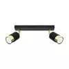 Sollux SL.1070 - Spot svetlo NERO 2xGU10/40W/230V crna/zlatna