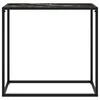 MAISON CHIC konzolna miza - miza ob steni črna 80x35x75 cm kaljeno steklo, (21786090)