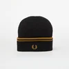 Kapa FRED PERRY Twin Tipped Merino Wool Beanie Black/Caramel Universal