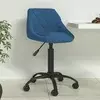 Vidaxl vidaXL Jedilni stol, moder, oblazinjen z žametom