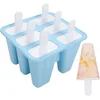 Dardanar Modeli za sladoled Silikonski modelčki za sladoled Set 6 modelčkov za sladoled, DIY posoda za sladoled, za večkratno uporabo, modra, (21199024)