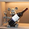 Jianyishijia Dekorativna figura Medved sa otvaračem za vino, Srebrne boje