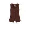 WE Fashion Telovnik  temno rjava