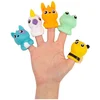 Playgro Interaktivna tekstilna knjiga s petimi živalskimi prstnimi lutkami