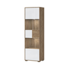 JELA Vitrina STELA-V1S - kolekcija Stela - Tobacco hrast/Kristalno Bela HG Lak - 62x194x41 cm