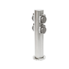 WILTEC inox stebriček in električni razdelilec 4 vtičnice 230V IP44 400mm