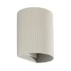 FARO 40528 - Zidno svetlo SOLE 1xGU10/8W/230V sivo, rebrasto, okruglo