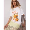 Trendyol Majica ecru/rumena/temno siva/temno oranžna