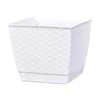 Prosperplast Cvetlični lonec RATOLLA SQUARE 19x19x15,9cm BELI (S449) s skledo