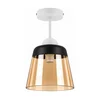BRILAGI-LED Plafonski luster R GLASS 1xE27/60W/230V O 15,5 cm bela/dimljeno bež