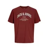 JACK & JONES Majica JJEDENVER dimno modra/bordo/volneno bela