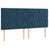 Vidaxl Vzglavje postelje temno modro 180x7x118/128 cm žametno