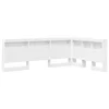Vidaxl Skladiščni naslon Bela 207,5 x 137,5 x 76,5 cm Konstruiran les