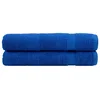 shumee Premium brisače 2 kosa modra 100x200 cm 600 g/m2 100 % bombaž