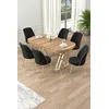 Hanah Home Set Trpezarijski sto i 6 stolica Lai, Crni