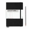 Notebook Medium (A5) Hardcover, 249 Numbered Pages, Plain, Black