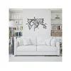 Wallity Dekorativni metalni zidni dodatak World Map Metal De