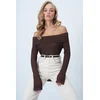 Trend Alacati Stili Ženska bluza Alc-X14579, Braon