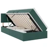 Krevet s od storage s madracem Tamnozelena 90 x 190 cm Baršun