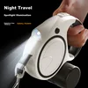 Hellojoy LED povodac za pse, 5 m, Crno-beli