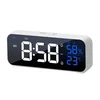KJB Digitalna LED budilka z dvema alarmoma, temperaturo in vlago, bela