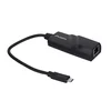 Lanberg Lanberg NC-1000-02 RJ-45 Vmesnik/Adaapter za USB in USB Type-C, Black, Plug and Play, Hot-swap, 0.15 m