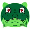 Finis animal heads crocodile zelena