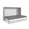 Carryhome ZLOŽLJIVA POSTELJA 120 cm x 200 cm , leseni material siva, sahara