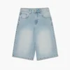 Cropp - Denim kratke hlače z učinkom pranja - modra