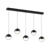 LED luster na sajli ZIREA LED/30W/230V crna