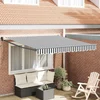 Uvlačiva tenda antracit i bijela 3x2,5 m tkanina i aluminij