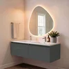 Skye Decor Set kupatilskog ormarića sa umivaonikom i ogledalom, 2 dela, Antracit