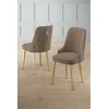 HANAH HOME Set 6 stolica Newa Cappuccino Gold
