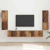 Set TV komoda Zidne 4 pcs Staro drvo Konstruirano drvo