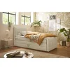 MID.YOU POSTELJA BOXSPRING 120 cm x 200 cm , tekstil, leseni material krem barve