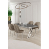 Hanah Home Set Trpezarijski sto i 4 stolice Rigel, Bež-beli