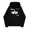 ALPHA INDUSTRIES LABEL DUKS ZIP BACK PRINT BLACK