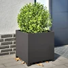 Vrtna sadilica crna 50 x 50 x 50 cm čelična