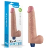 LoveToy Real Softee Rechargeable Vibrating Dildo 10.5 Flesh