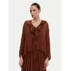 ViCOLO Bluza TD0019 Rjava Oversize