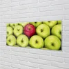 tulup.si Slika na steklu Zelena in rdeča jabolka 140x70 cm 4 obešalnika