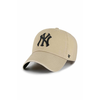 Bombažna bejzbolska kapa 47brand Mlb New York Yankees bež barva