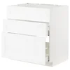 METOD / MAXIMERA Pod.element sudop. i 3front/2fioke, bela Enköping/bela im. drveta, 80x60 cm
