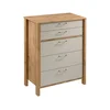 Komoda MENTA 90 x 108 x 47 cm hrast wotan/siva