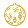 Wallity XMASGOLD 028 Zidna dekoracija, 60x64cm, Zlatne boje