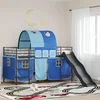 Okvir Krevet za Dječji Loft Crna i Plava 107 x 200 cm Metal