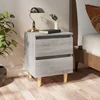 Noćni ormarići s drvenim nogama 2 kom sivi hrast 40x30x50 cm