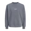 JACK & JONES Majica JJESoho bazaltno siva / bela